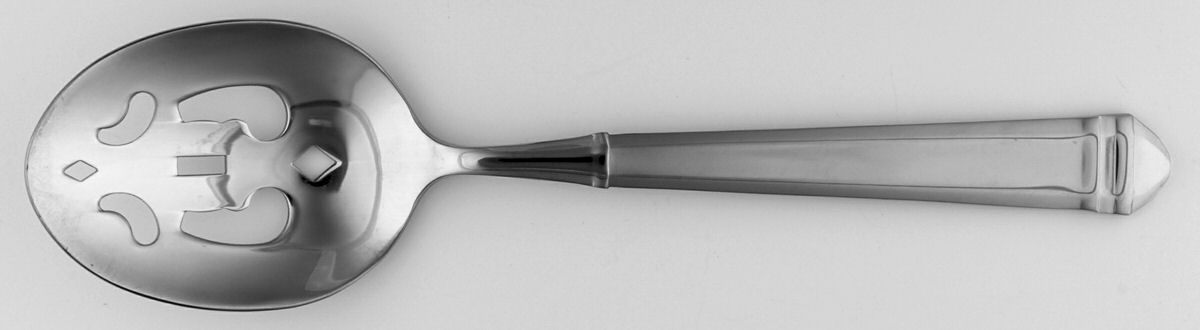Heritage (Stainless) Pierced Tablespoon (Serving Spoon) by Pfaltzgraff-1