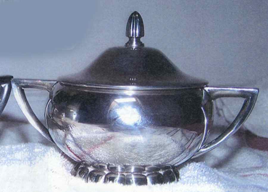 CX87 (Silverplate, Hollowware) Sugar Bowl & Lid by Poole Silver -1