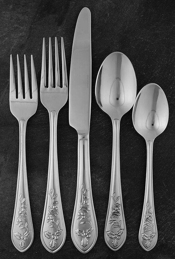 Winterberry (Stainless) 5 Piece Place Setting by Pfaltzgraff-1