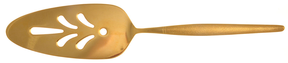 PTC7 (Gold Electroplate) Solid Pierced Pie Server by Present-1