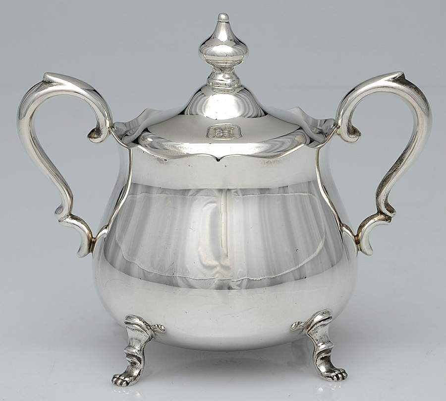 717 (Sterling, Hollowware) Sugar Bowl & Lid by Preisner-1