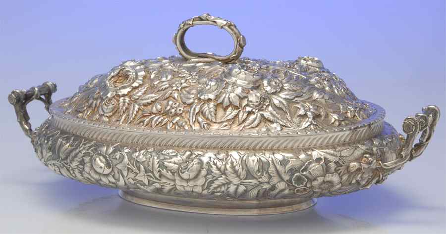 Sterling Hollowware Oval Covered Vegetable by Peter L. Krider-1