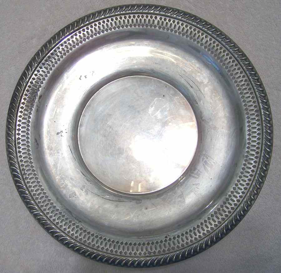 58 (Sterling, Hollowware) 9" Sandwich Plate by Preisner-1