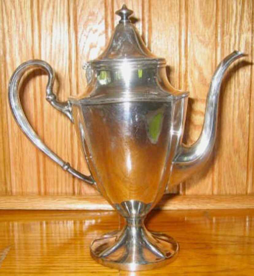 148 (Silverplate, Hollowware) Silverplate Coffee Pot by Pairpoint Mfg Co-1