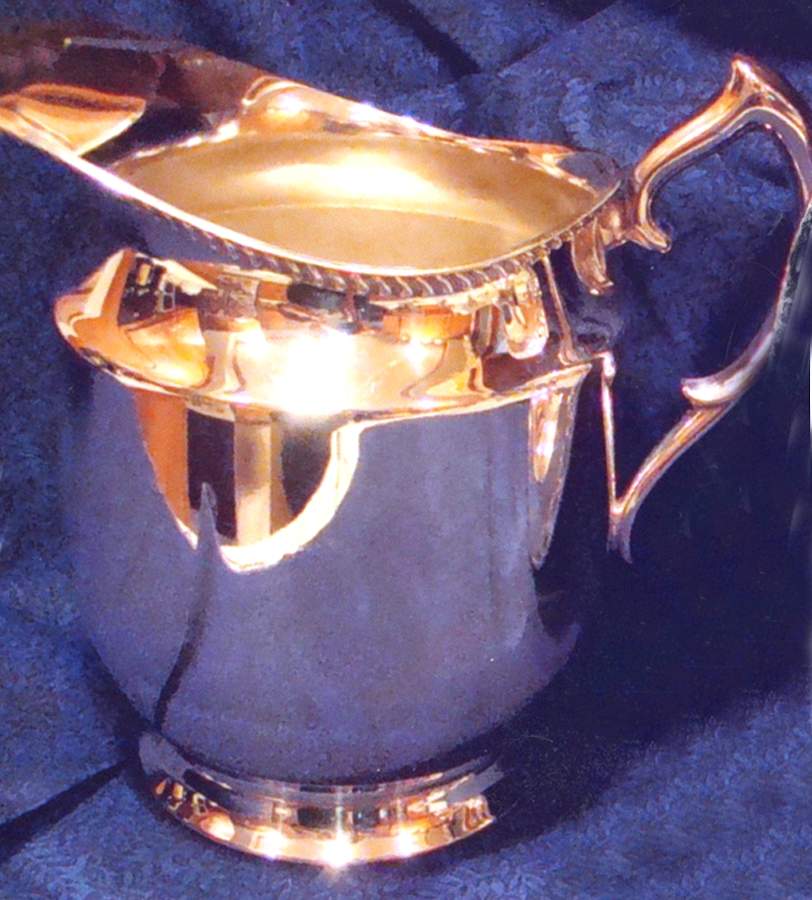 1023A (Silverplate, Hollowware) Plated Water Pitcher with Ice Lip by Poole Silver -1