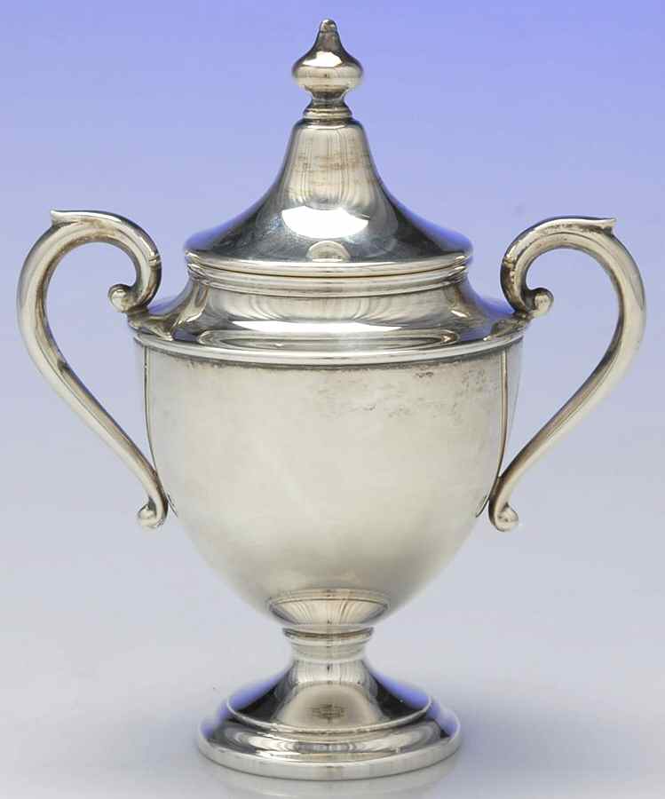 750 (Sterling, Hollowware) Sugar Bowl & Lid by Preisner-1