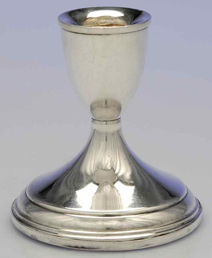 33 (Sterling, Hollowware) Weighted Console Candleholder by Preisner-1