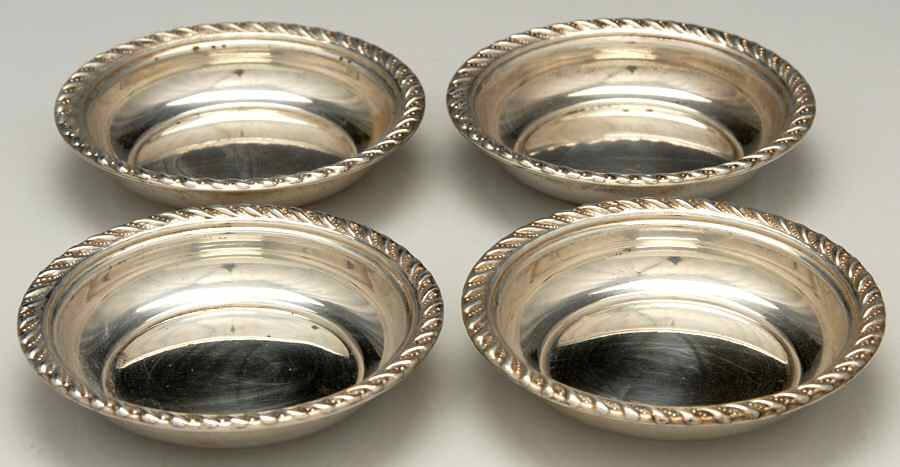 PSC1 (Sterling, Hollowware) Butter Pat - Set of 4 by Preisner-1