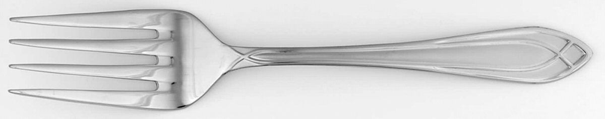 Arcadia Frost (Stainless) Large Solid Cold Meat Serving Fork by Pfaltzgraff-1