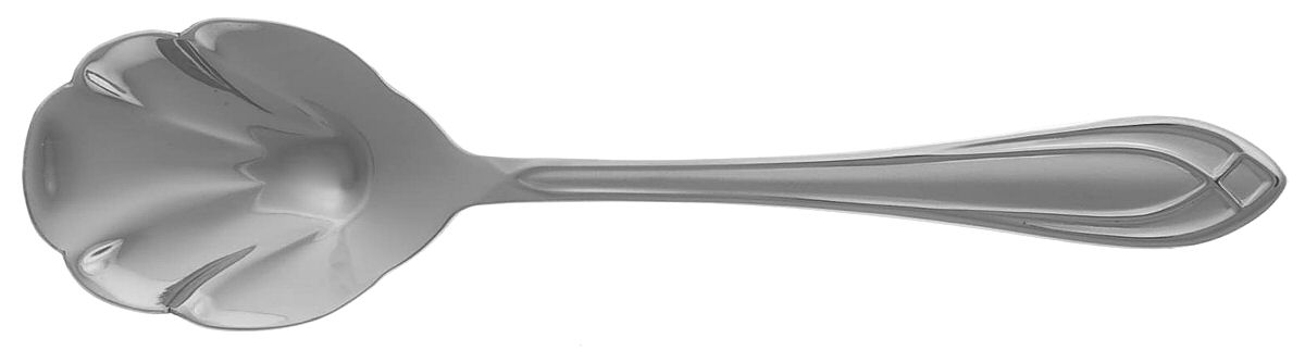 Arcadia Frost (Stainless) Sugar Shell Spoon by Pfaltzgraff-1
