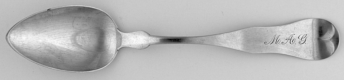 Coin Silver Flatware Dessert/Oval Soup Spoon by Parry & Musgrave-1