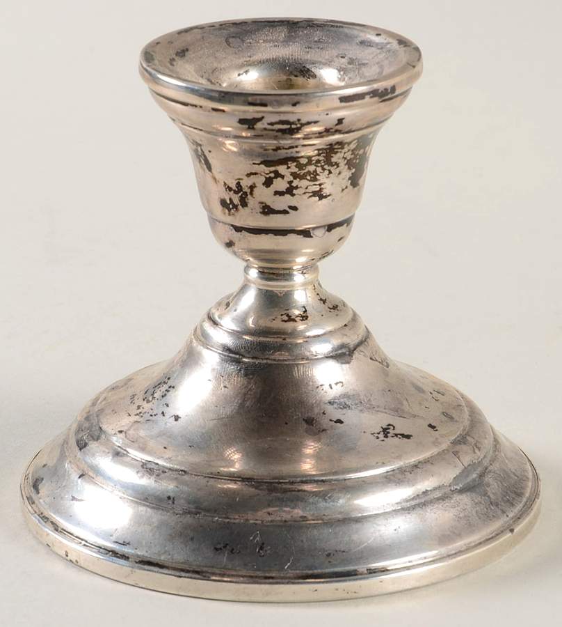 19 (Sterling, Hollowware) Weighted Console Candleholder by Preisner-1