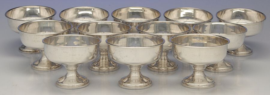 24 (Sterling, Hollowware) Low Sherbet - Set of 12 by Preisner-1