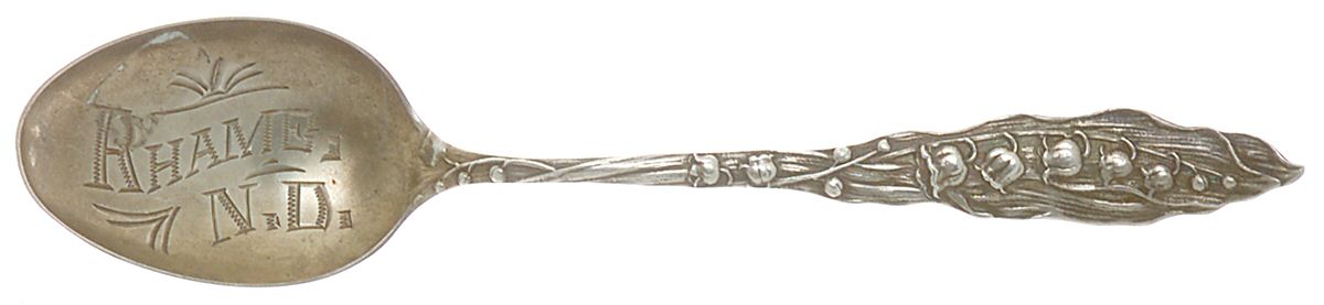 PBM23 (Sterling) Souvenir Spoon (Five O'Clock) by Paye & Baker Mfg Co-1