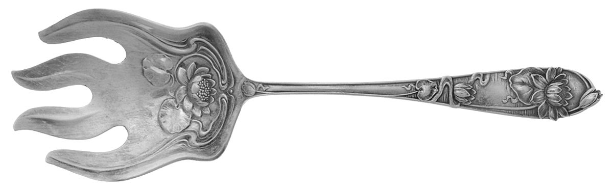 PBM26 (Sterling) Solid Salad Serving Fork by Paye & Baker Mfg Co-1