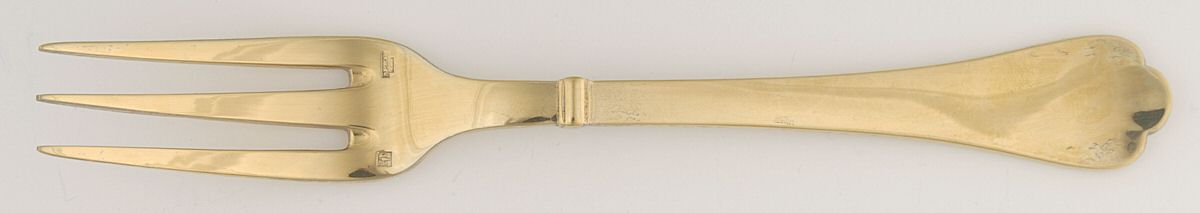 Cardinal (Gold Electroplate) Fork by Puiforcat-1