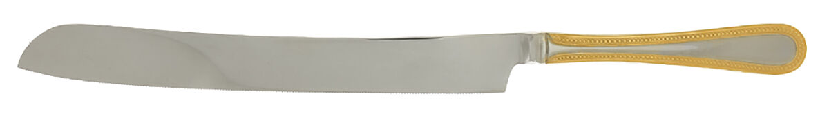 Gold Accent Pearl (Stainless) Wedding Cake Knife with Stainless Blade HC by Pfaltzgraff-1