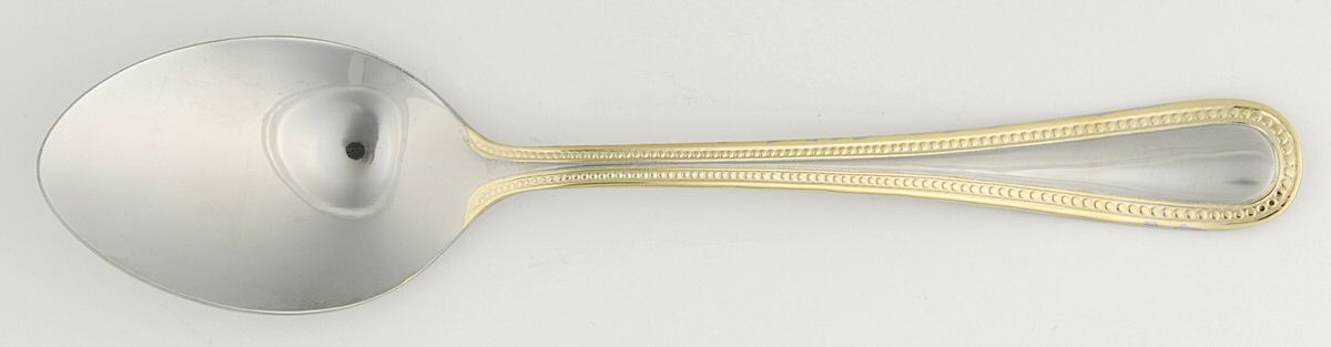 Gold Accent Pearl (Stainless) Place/Oval Soup Spoon by Pfaltzgraff-1