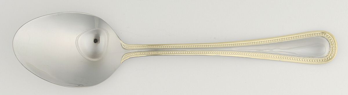 Gold Accent Pearl (Stainless) Tablespoon (Serving Spoon) by Pfaltzgraff-1