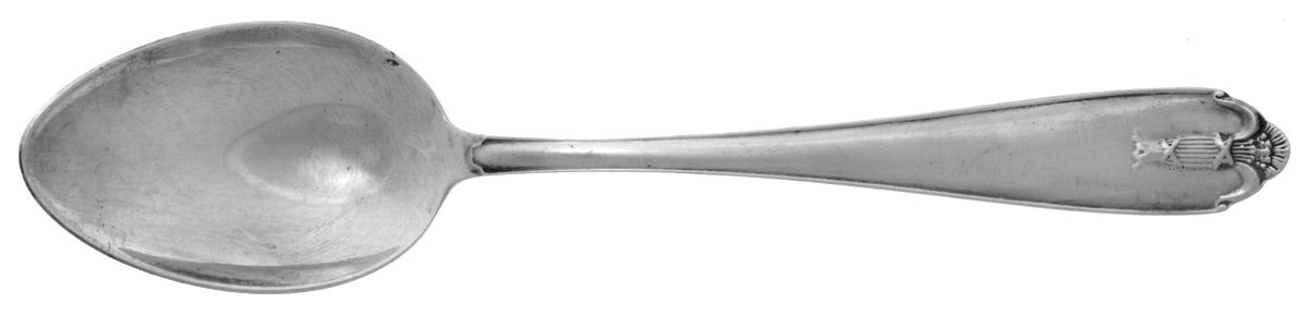 Lotus (Silverplate) Place/Oval Soup Spoon by Prima Silver (Sweden)-1