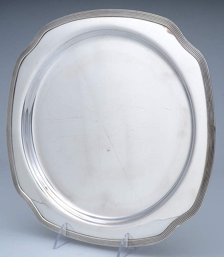 Silverplate Hollowware 12" Round Tray by Portsmouth-1