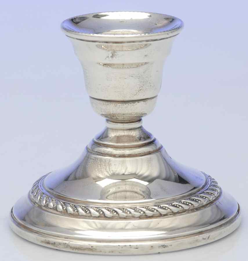 3 (Sterling, Hollowware) 3" Console Candleholder by Poole Silver -1
