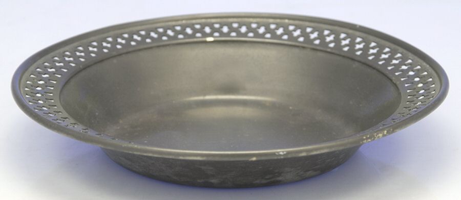 2196 (Pewter, Hollowware) 6" Bon Bon Bowl by Poole Silver -1