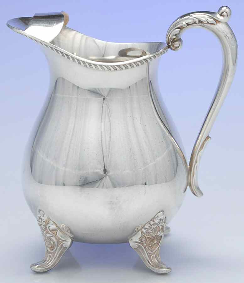 B44 (Silverplate, Hollowware) 80 Oz Water Pitcher with Ice Lip by Poole Silver -1