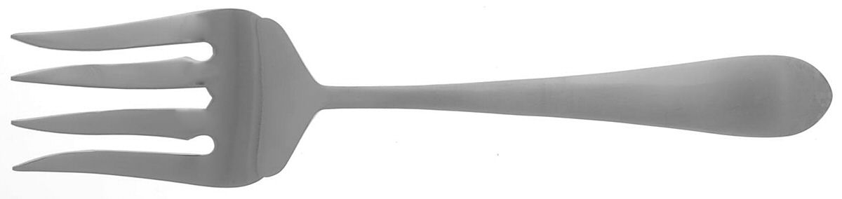 Salisbury Satin (Stainless) Medium Solid Cold Meat Serving Fork by Pfaltzgraff-1