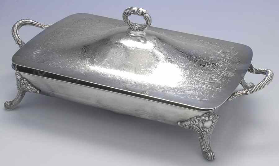 170 (Silverplate, Hollowware) Electric Food Warmer with Cord by Poole Silver -1