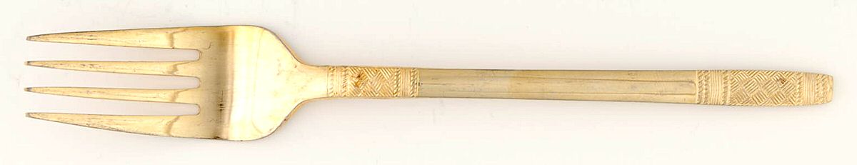 Rotunda (Gold Electroplate) Individual Salad Fork by Present-1