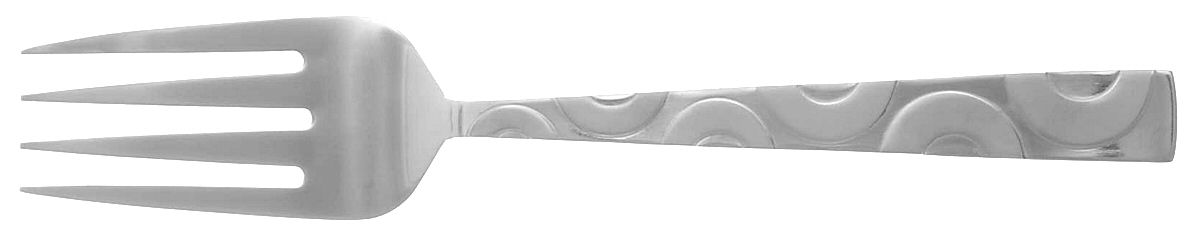 Wheels Frost (Stainless) Medium Solid Cold Meat Serving Fork by Pfaltzgraff-1