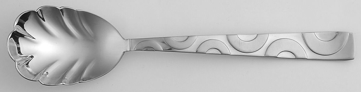 Wheels Frost (Stainless) Sugar Shell Spoon by Pfaltzgraff-1