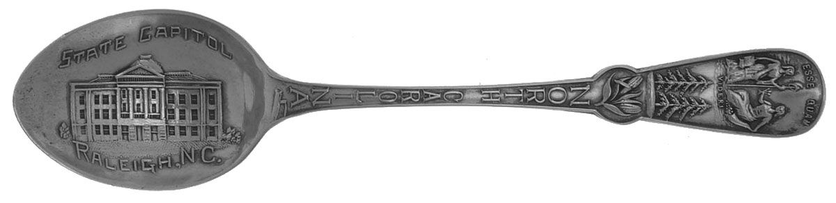 States & Cities Souvenir Spoons(Sterling) North Carolina Demitasse Spoon by Paye & Baker Mfg Co-1