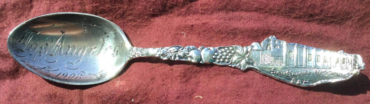 States & Cities Souvenir Spoons(Sterling) California Five O'Clock Spoon by Paye & Baker Mfg Co-1