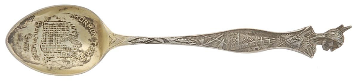 States & Cities Souvenir Spoons(Sterling) Utah Demitasse Spoon by Paye & Baker Mfg Co-1