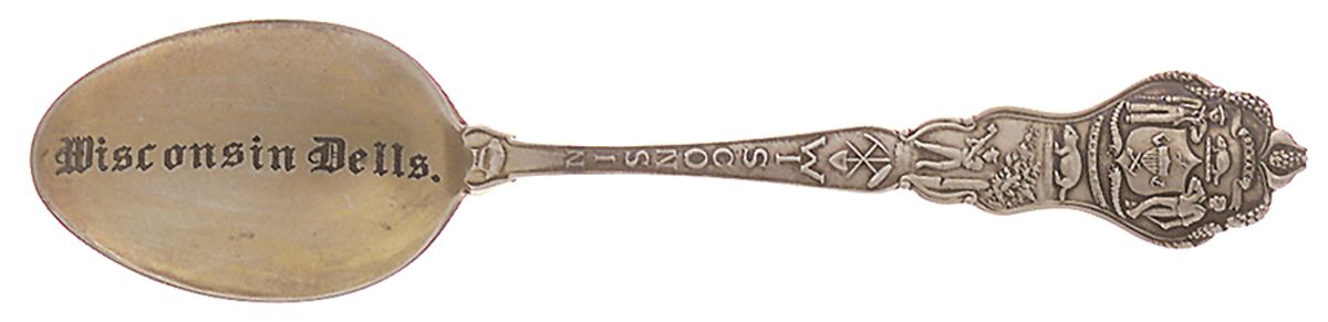 States & Cities Souvenir Spoons(Sterling) Wisconsin Five O'Clock Spoon by Paye & Baker Mfg Co-1