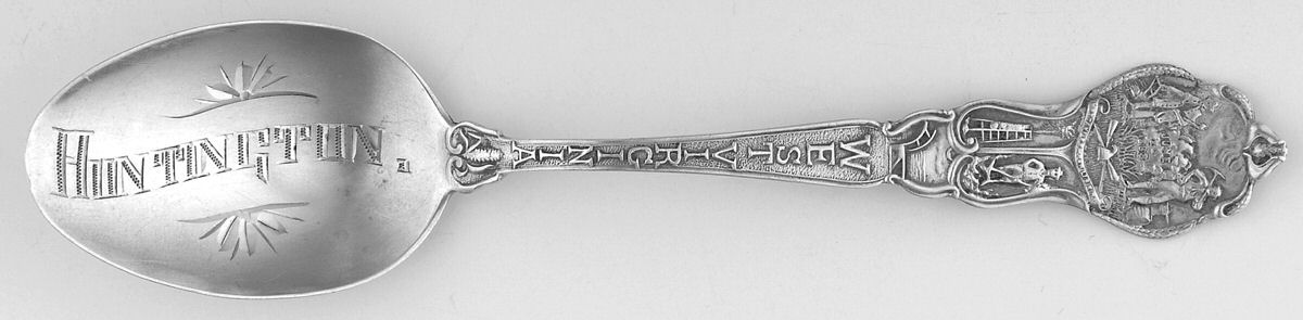 States & Cities Souvenir Spoons(Sterling) West Virginia Five O'Clock Spoon by Paye & Baker Mfg Co-1