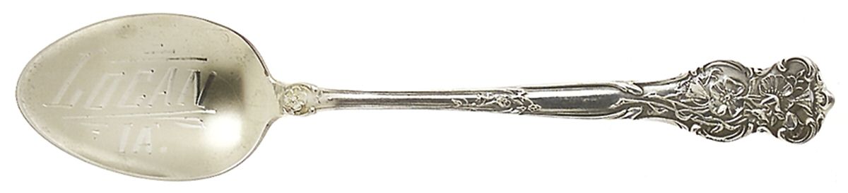 States & Cities Souvenir Spoons(Sterling) Iowa Five O'Clock Spoon by Paye & Baker Mfg Co-1