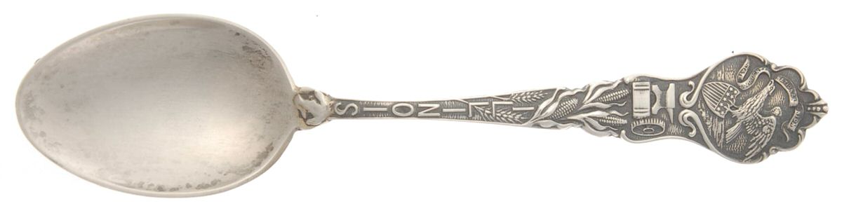 States & Cities Souvenir Spoons(Sterling) Illinois Teaspoon by Paye & Baker Mfg Co-1