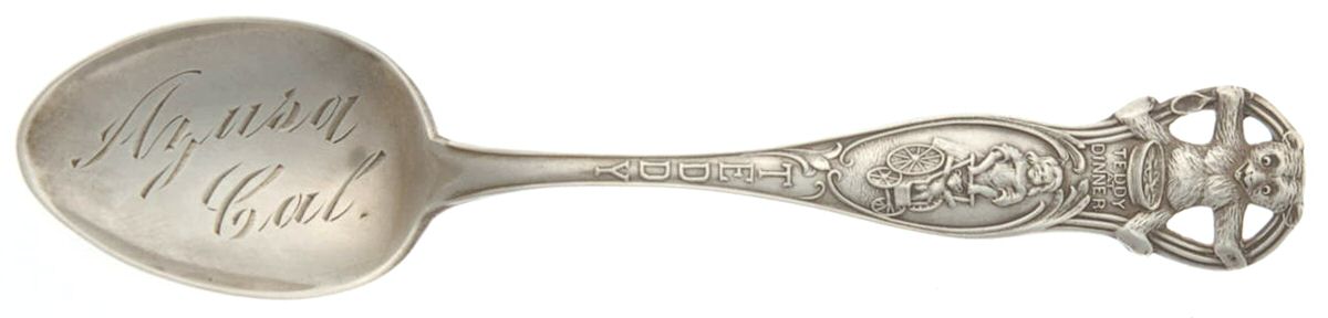States & Cities Souvenir Spoons(Sterling) California Demitasse Spoon by Paye & Baker Mfg Co-1