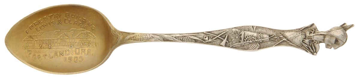 States & Cities Souvenir Spoons(Sterling) Oregon Demitasse Spoon by Paye & Baker Mfg Co-1