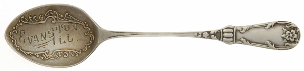 States & Cities Souvenir Spoons(Sterling) Illinois Demitasse Spoon by Paye & Baker Mfg Co-1