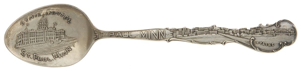 States & Cities Souvenir Spoons(Sterling) Minnesota Five O'Clock Spoon by Paye & Baker Mfg Co-1