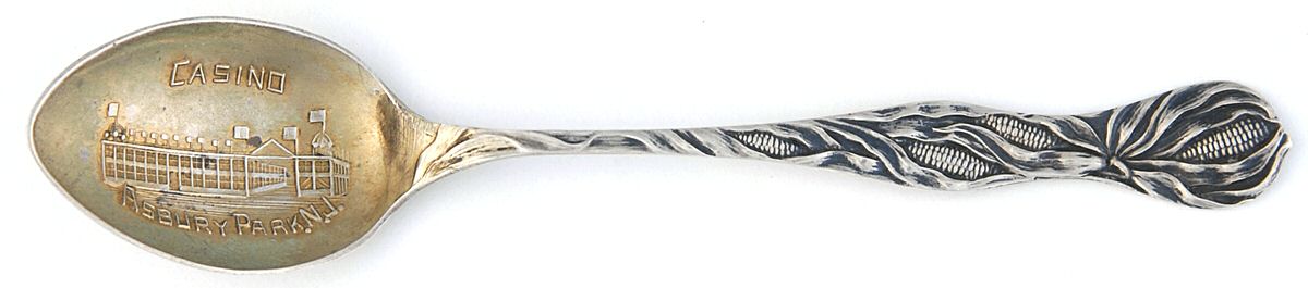 States & Cities Souvenir Spoons(Sterling) New Jersey Demitasse Spoon by Paye & Baker Mfg Co-1