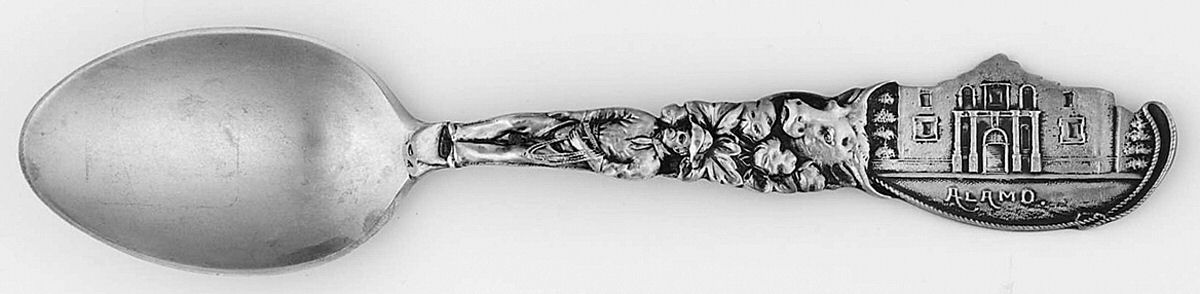 States & Cities Souvenir Spoons(Sterling) Texas Five O'Clock Spoon by Paye & Baker Mfg Co-1