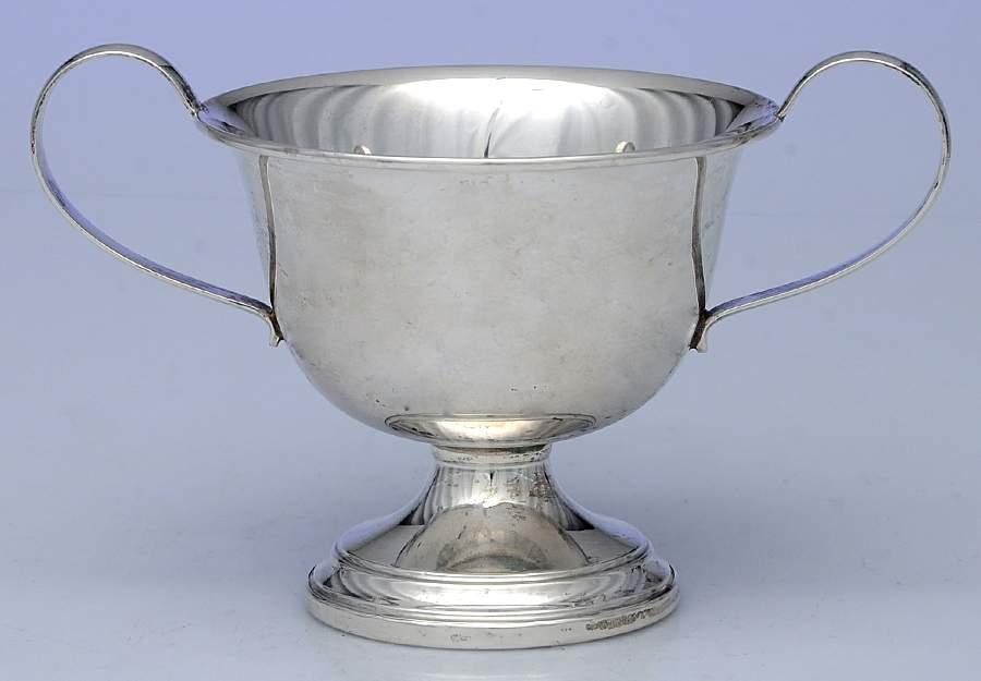 77 (Sterling, Hollowware) Weighted Open Sugar Bowl by Poole Silver -1