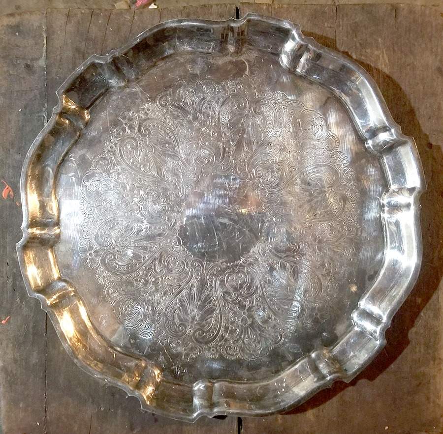 61 (Silverplate, Hollowware) 13" Round Tray by Poole Silver -1