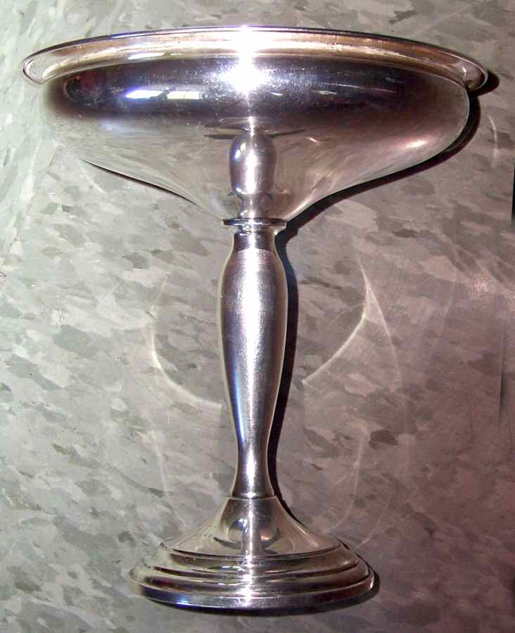 117 (Sterling, Hollowware) Round Compote (Height X Width) by Poole Silver -1