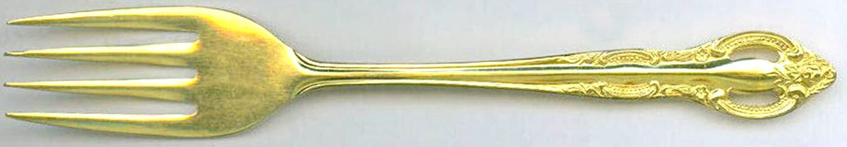 PTC10 (Gold Electroplate) Individual Salad Fork by Present-1